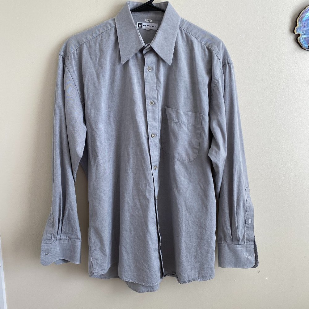 Bachrach 100% Cotton Long Sleeve Button Down Shirt